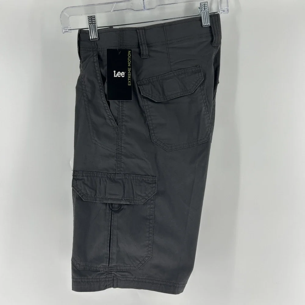 Lee Shorts Men's 29 Grey Extreme Motion Cargo Cotton Outdoor Sports Hiker NWT